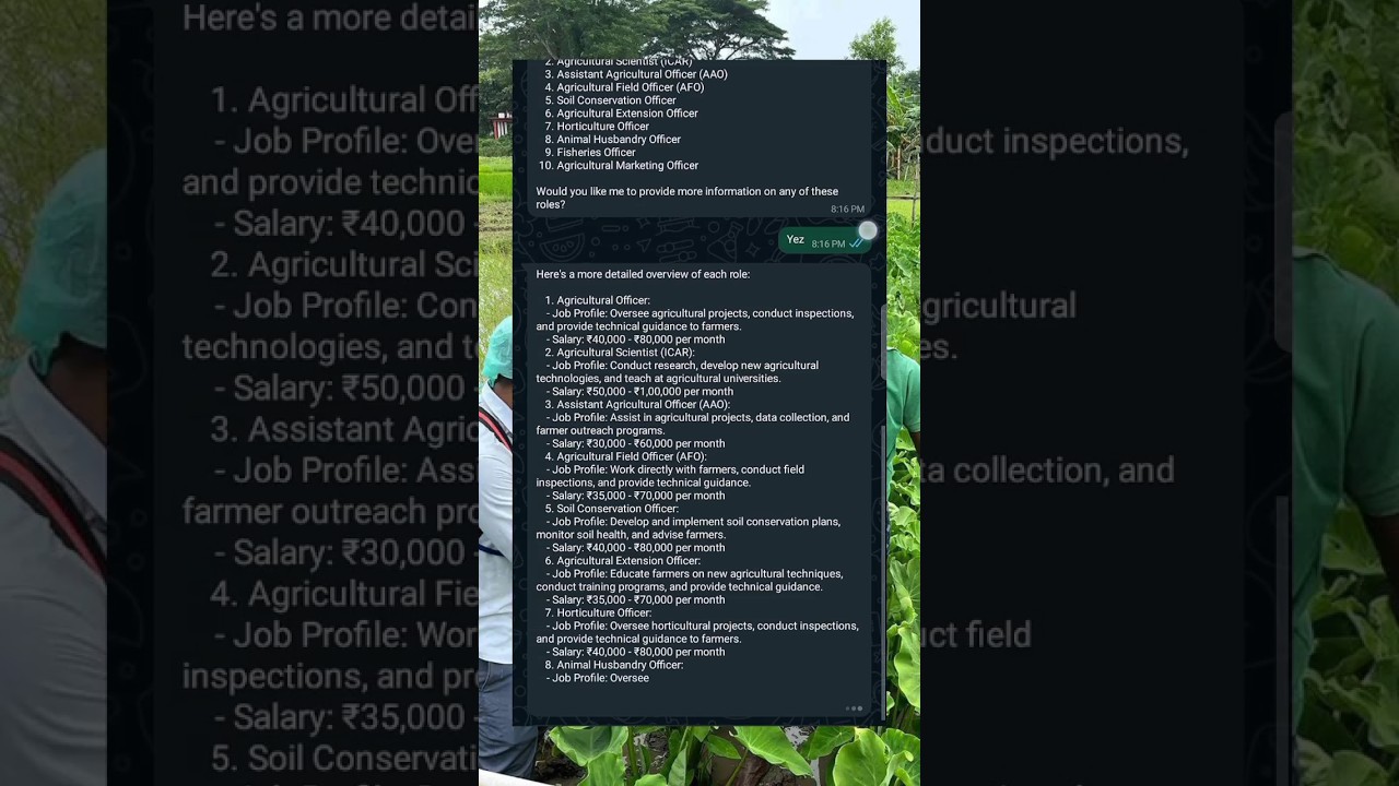 BSc Agriculture Government Jobs | BSc Agriculture Jobs and Salary | Whatsapp Meta Ai #sarkarinaukri