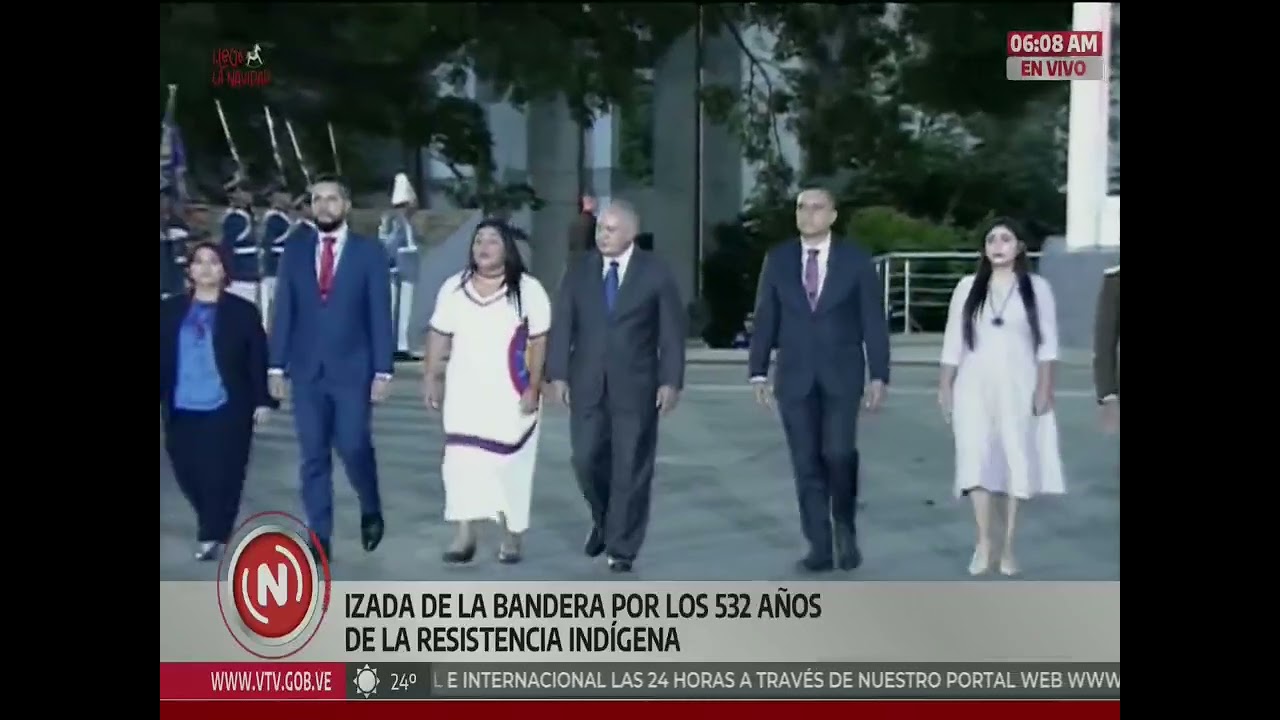 Izada de la bandera en el Panteón Nacional, 12 de octubre de 2024