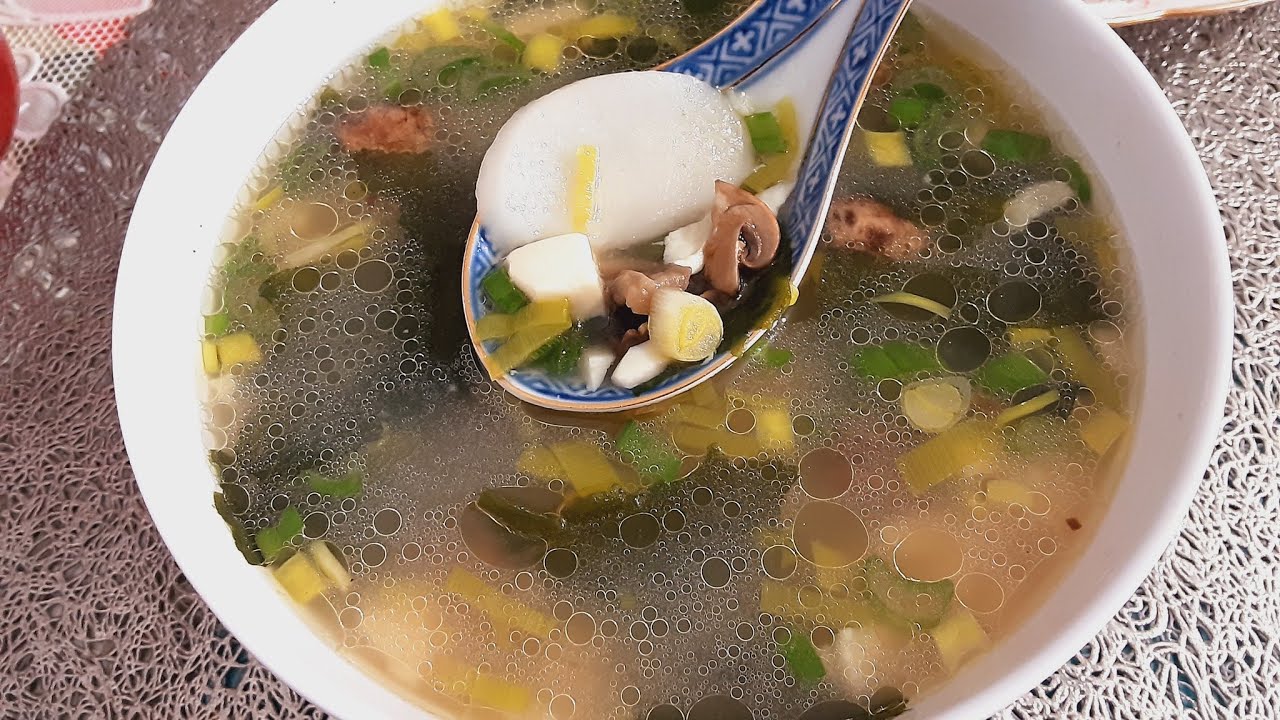 Мисо суп 🍲, микс азиатской кухни, с Токпокки, грибами, и Тофу. Париж/Soupe Asiatique, Miso Soupe 🥣.
