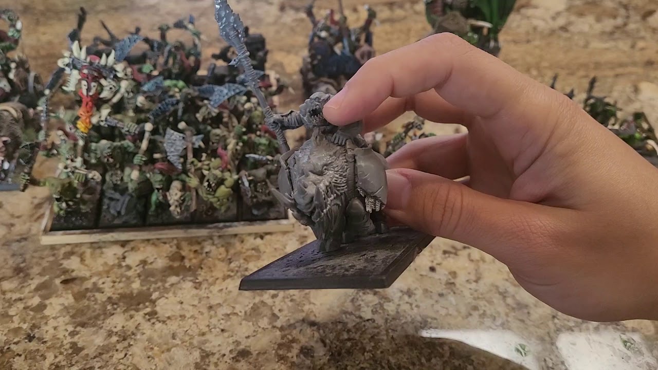 9th age Warhammer Orcs and Goblins Army showcase progress