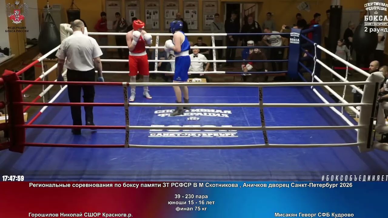 230 финал 75 кг Горошилов Николай СШОР Красногв р  Мисакян Геворг СФБ Кудрово