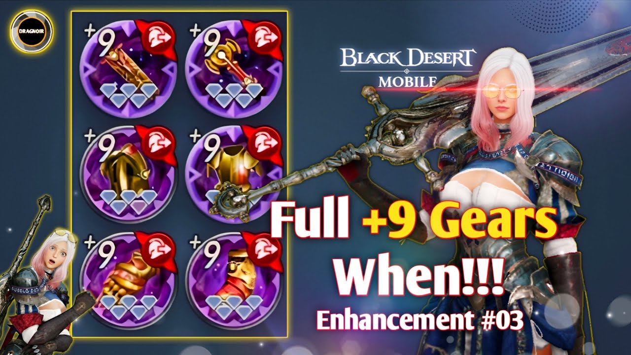 I Got all Gears to +9!! 👋🙂‍↕️🖐️ | finally..... 🤩 | Black Desert Mobile 