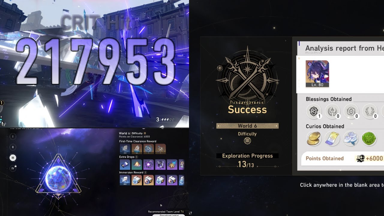 E0 Seele Solo Simulated Universe 6 Diff 3 SPEEDRUN (no edit) | Honkai Star Rail