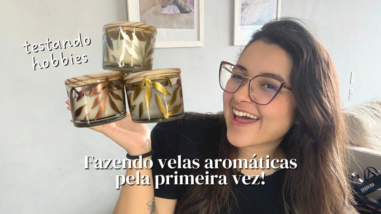 Fazendo velas aromáticas pela primeira vez! | Vlog testando hobbies criativos
