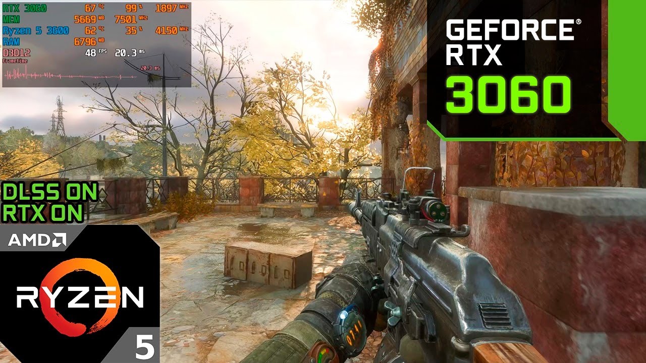 Metro  Exodus : RTX 3060 12GB + Ryzen 5 3600 (Ultra Graphics) RTX ON