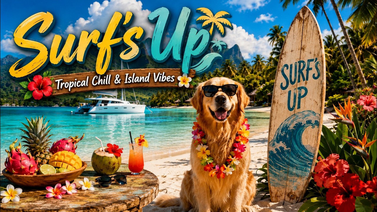 Surf's Up Island | Tropical Chill & Island Vibes 🌊 Relaxing Beach Music for Ocean Escape and Summer
