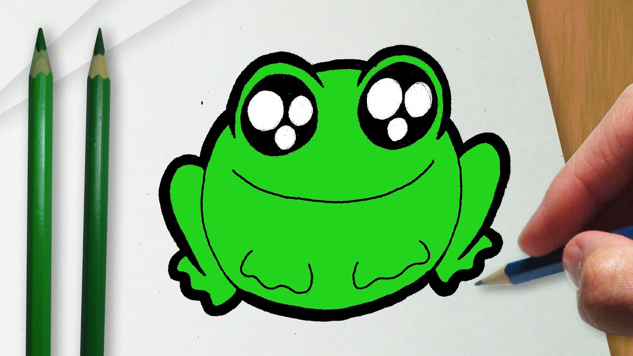 Como desenhar um sapo kawaii