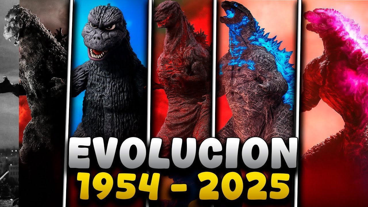 La EVOLUCIÓN de GODZILLA: ¡Así Cambió en 70 Años!