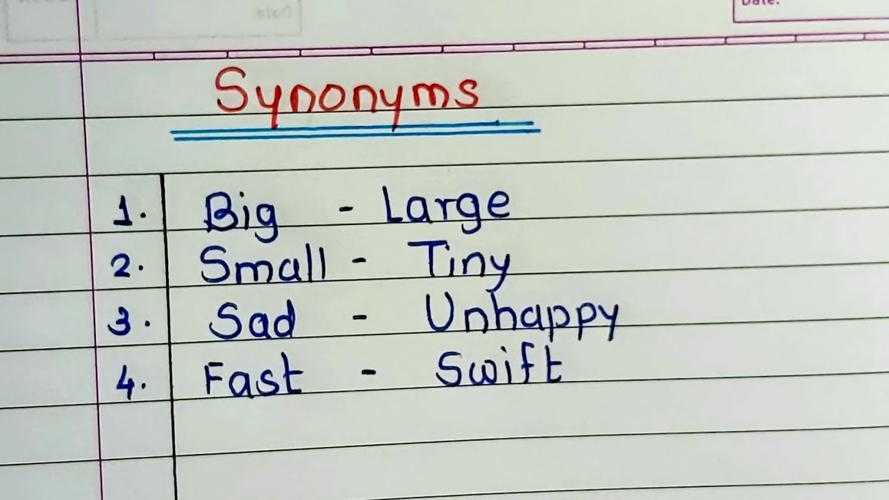25 Synonym Words in English | Common English Synonyms | Similar Words in English