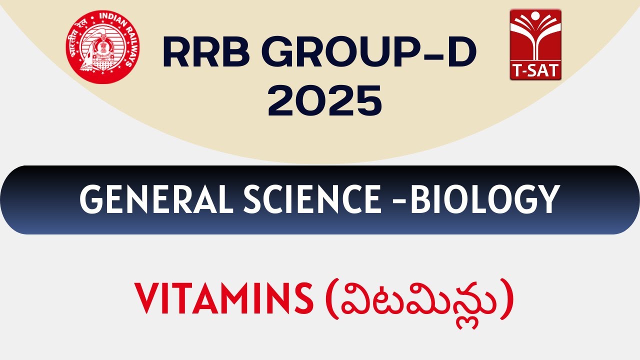 RRB Group D - General Science - Biology - Vitamins (విటమిన్లు) | T-SAT