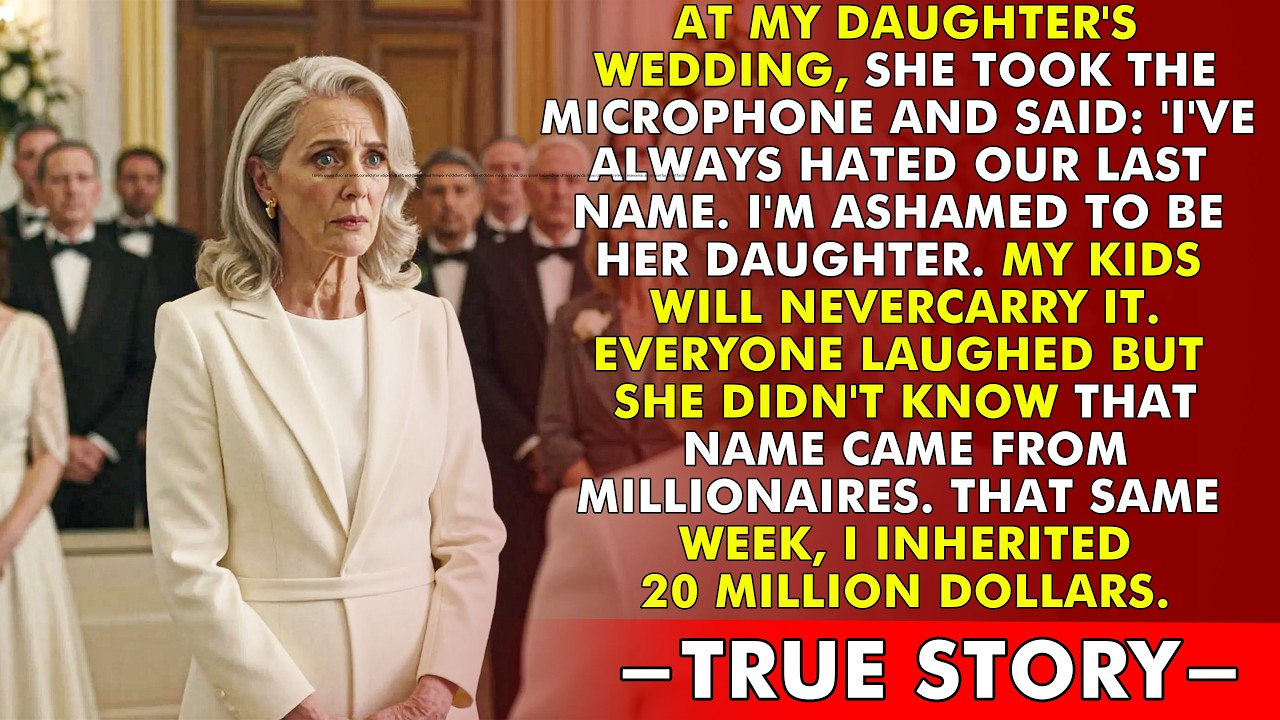 My Daughter Rejected Our 'Poor' Last Name at Her Wedding, Then I Inherited $20 Million