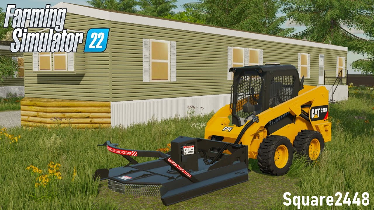 Mowing ABANDONED Mobile Home Park! | FS22 Landscaping