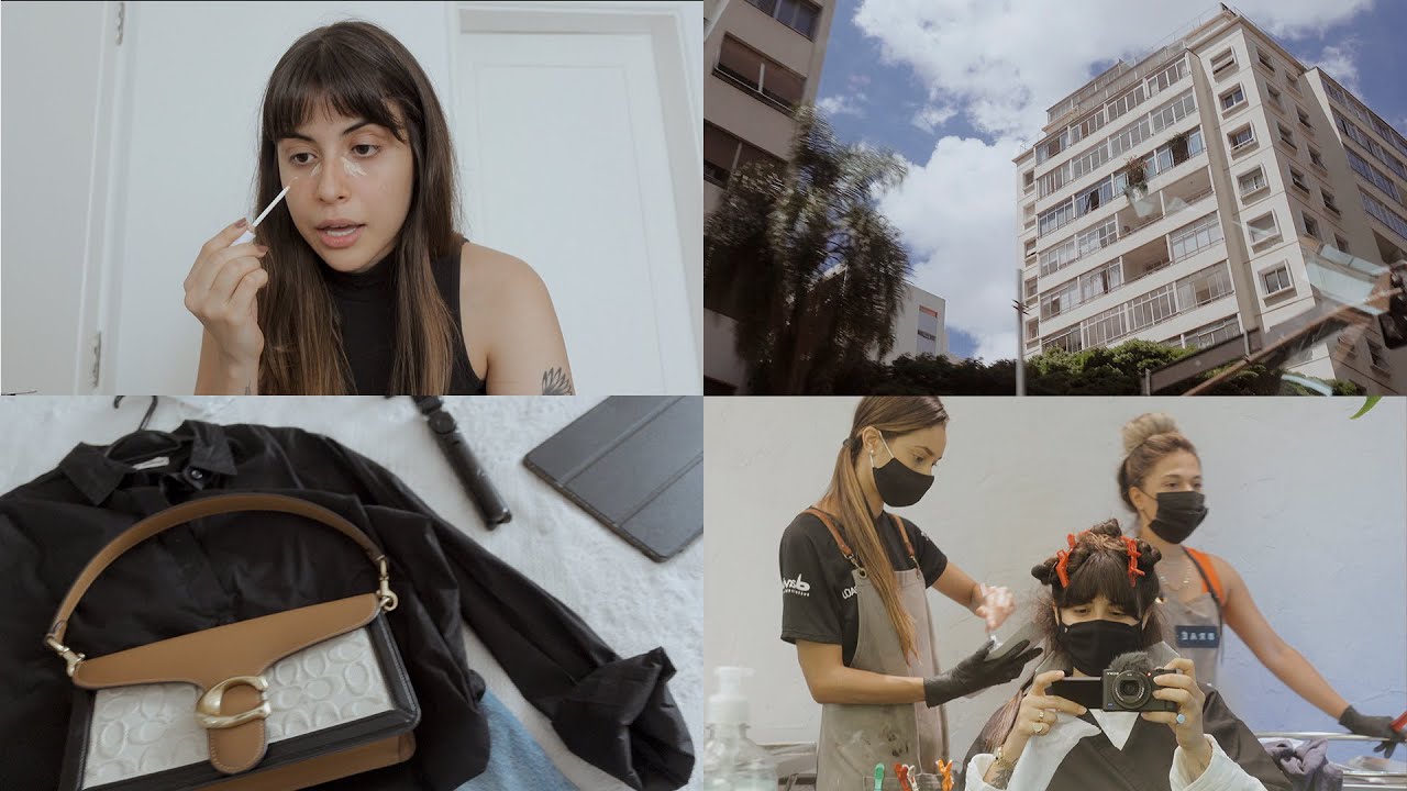 comparação, cortando o cabelo e gravando tiktok | Thays Lessa