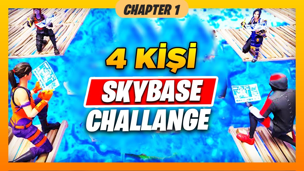 *SKYBASE* YAPIP ORTADA BULUŞMA CHALLENGE ! Fortnite Battle Royale