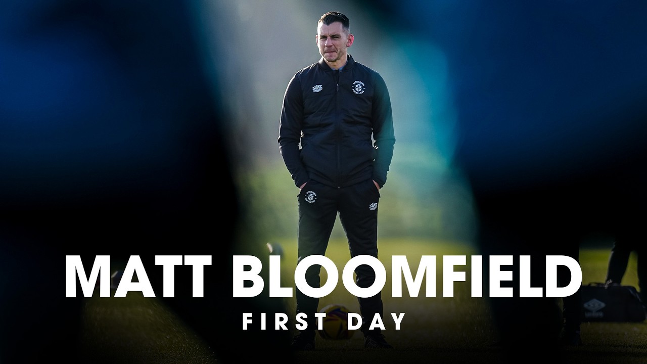 Matt Bloomfield's first day as Luton manager!