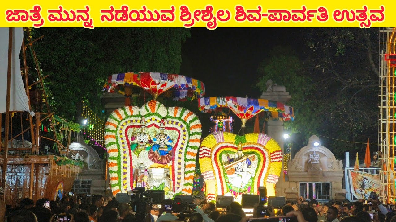 ಶ್ರೀಶೈಲದಲ್ಲಿ ಜಾತ್ರೆ ಮುಂಚೆ ನಡೆಯುವ ಶಿವ ಪಾರ್ವತಿ ಉತ್ಸವ #uttarkarnataka #srisailam#shorts@soumyapatil3125