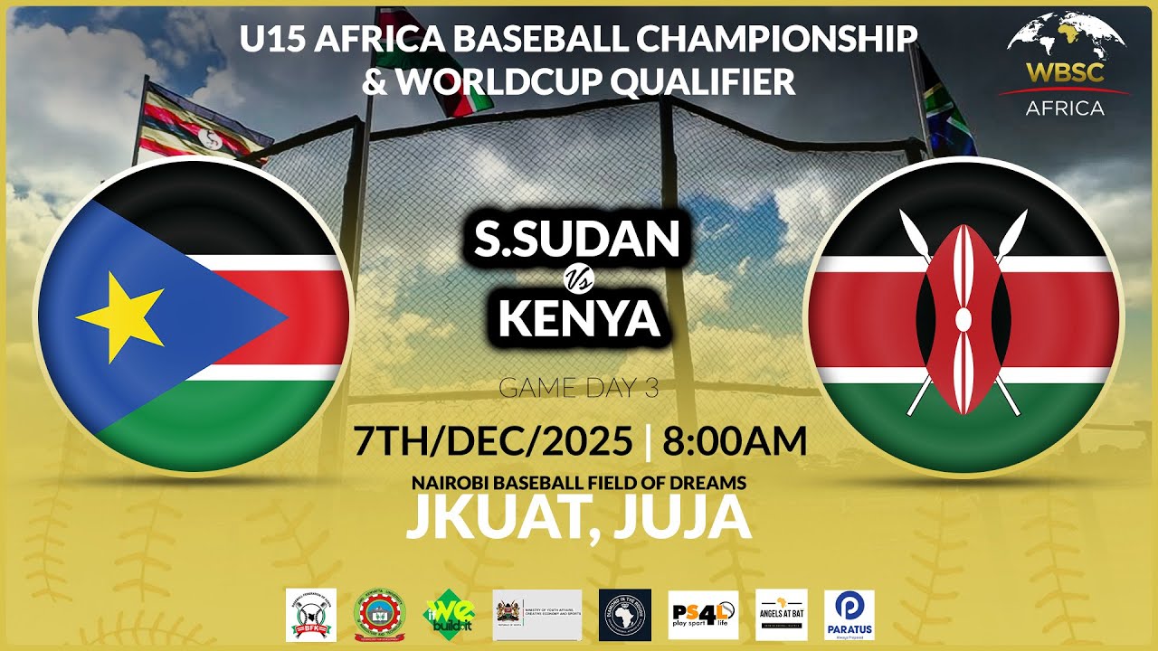 WBSC U15 AFRICA QUALIFERS SOUTH SUDAN VS KENYA GAME DAY THREE
