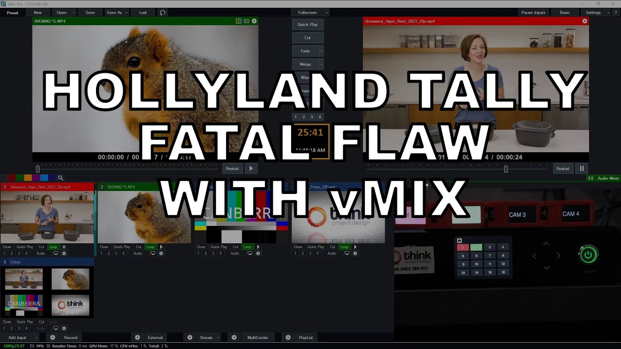 Hollyland Tally System Fatal Flaw with vMix