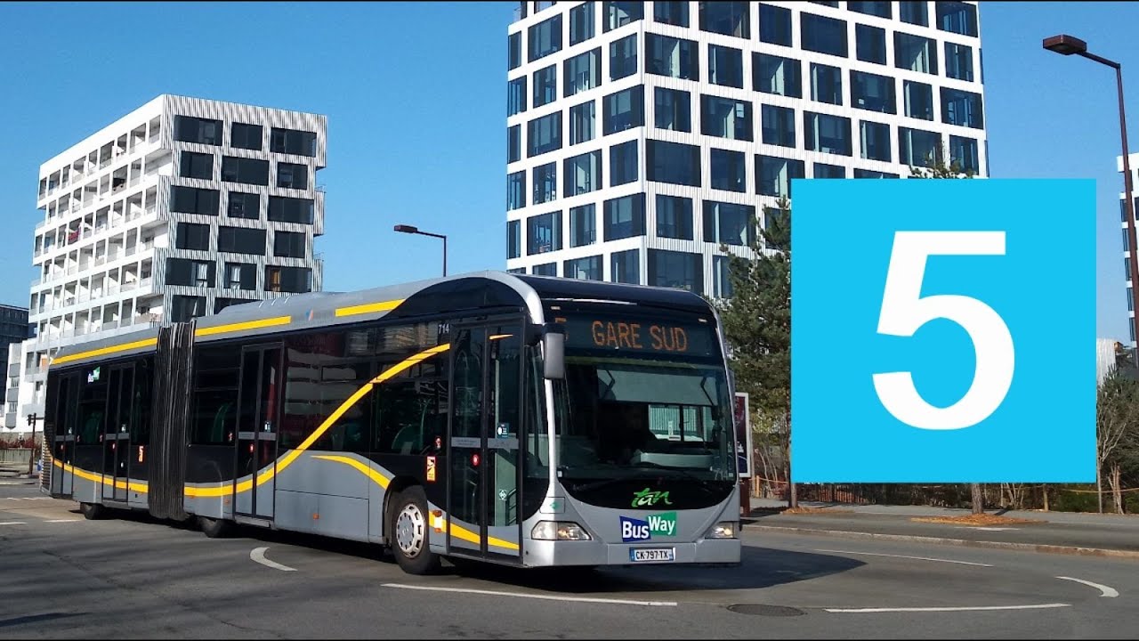 Mercedes-Benz Citaro G GNV BHNS N°714 - Ligne 5 entre V. Gâche et Gare Sud - Réseau TAN - Nantes