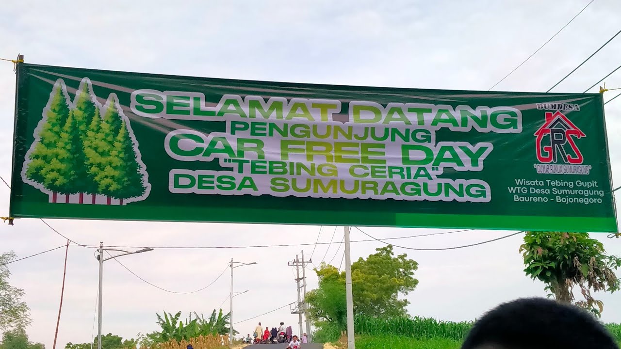 Pembukaan Car Free Day Tebing Ceria #wisata #gunung #bojonegoro 