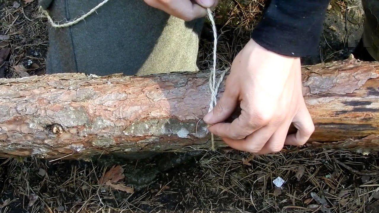 Knuter: Dobbel halvstikk / Clove hitch with natural cordage