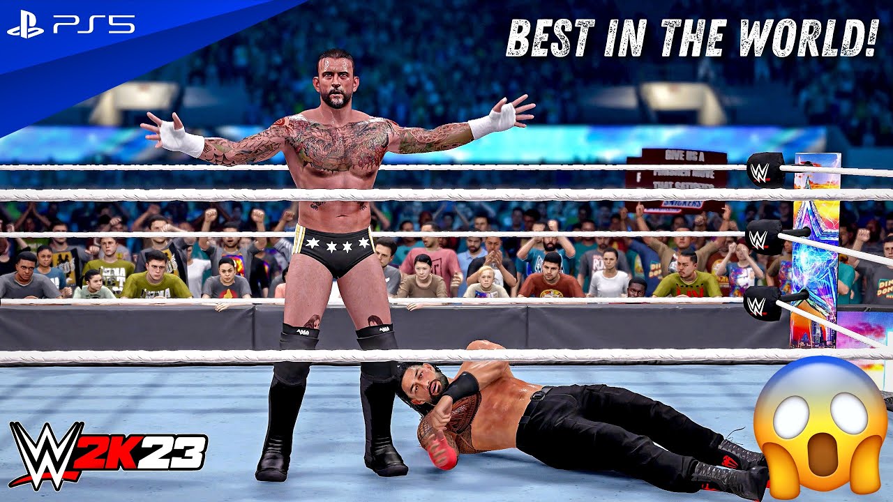 WWE 2K23 - CM Punk vs. Roman Reigns - WrestleMania XL Main Event Match | PS5™ [4K60]