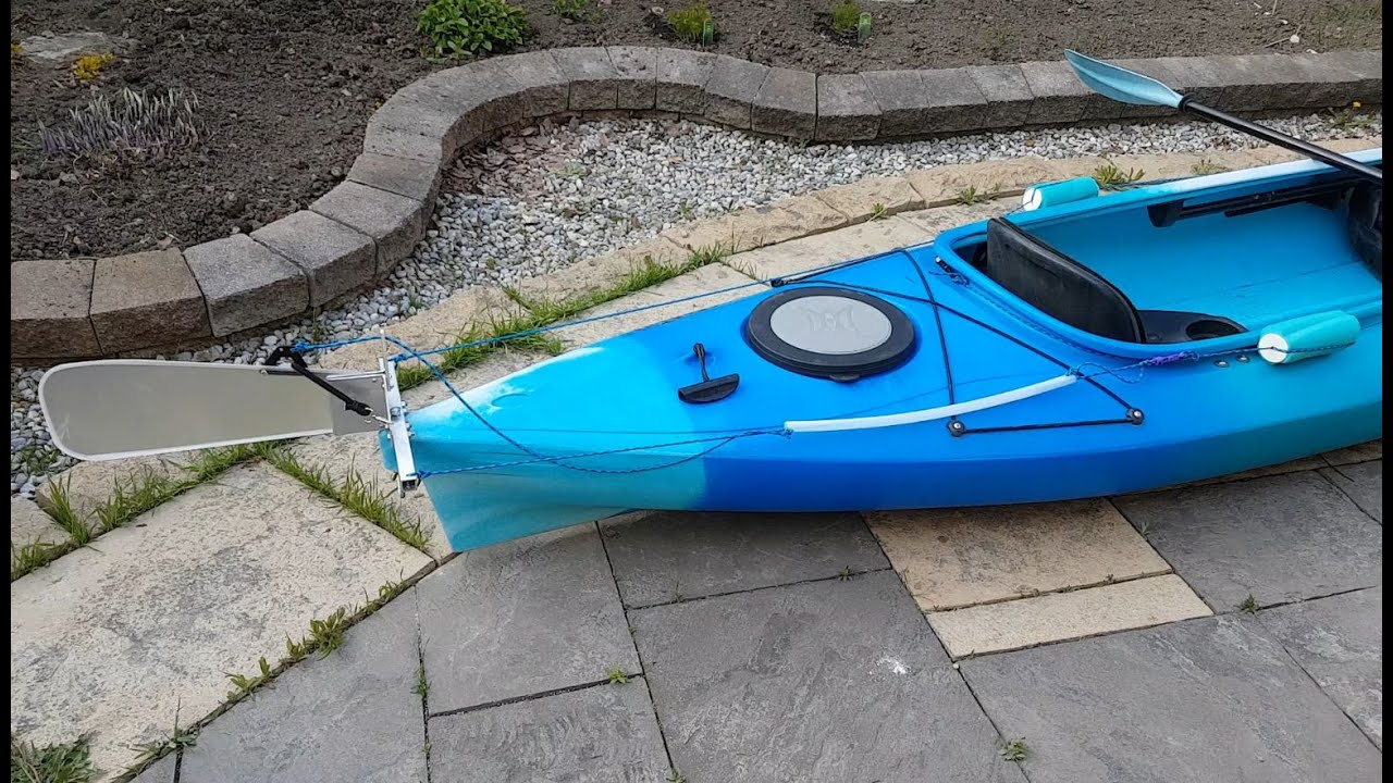 DIY Kayak rudder - no through holes for control lines