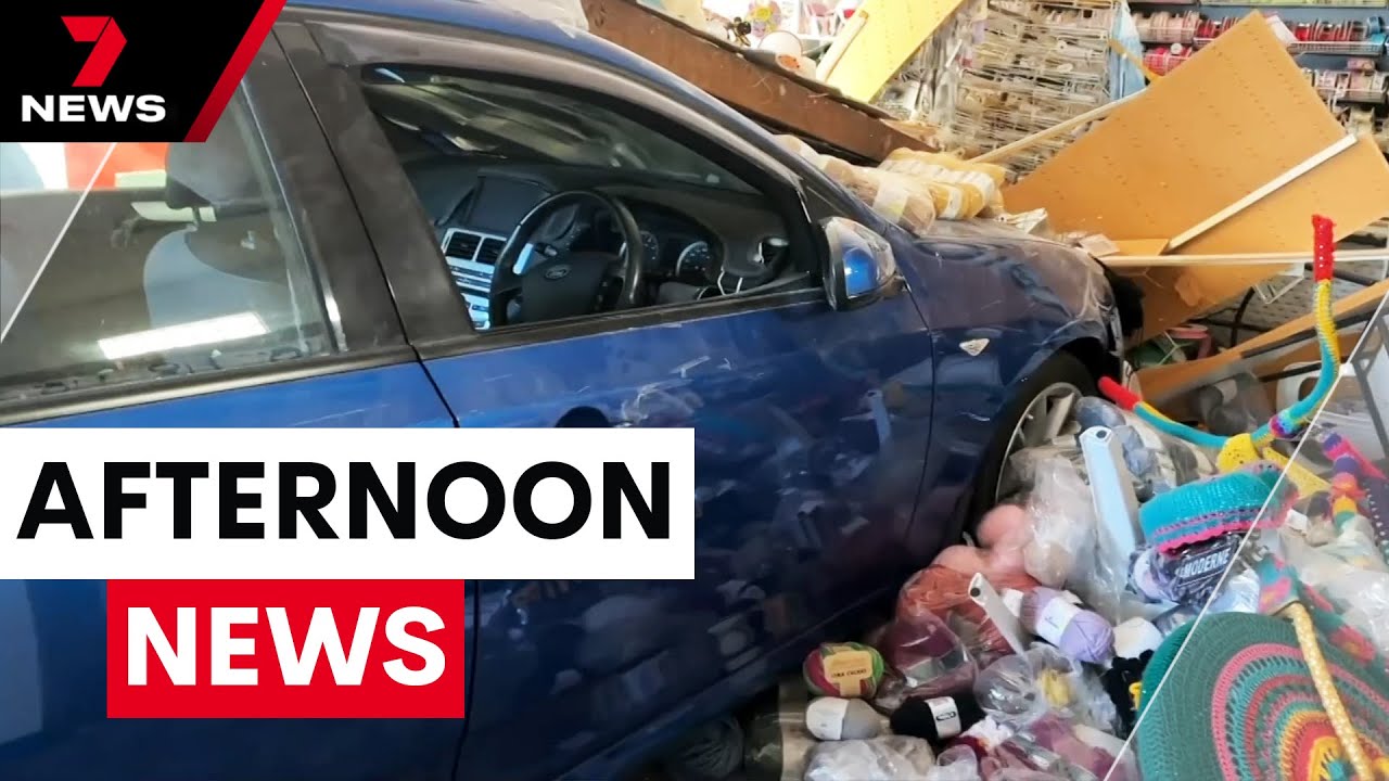 Elderly driver smashes car through shop | 7 News Australia