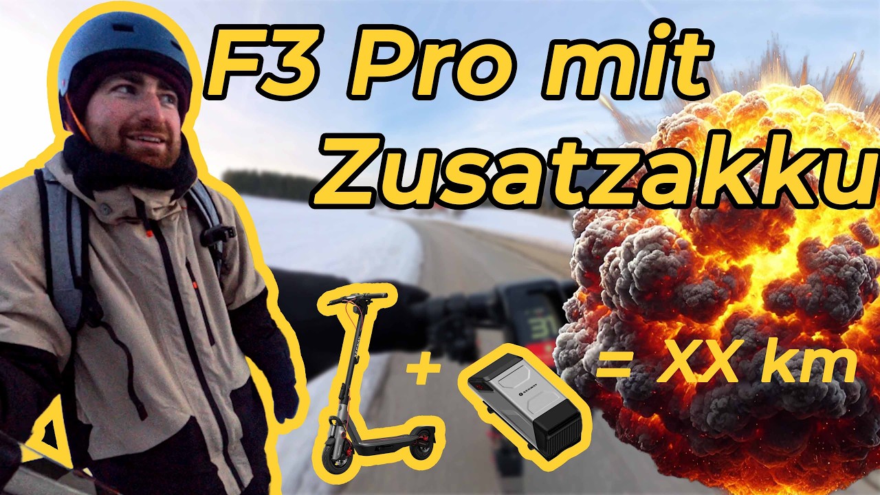 Wie weit fährt der F3 Pro mit Zusatzakku? | Ich habe es getestet