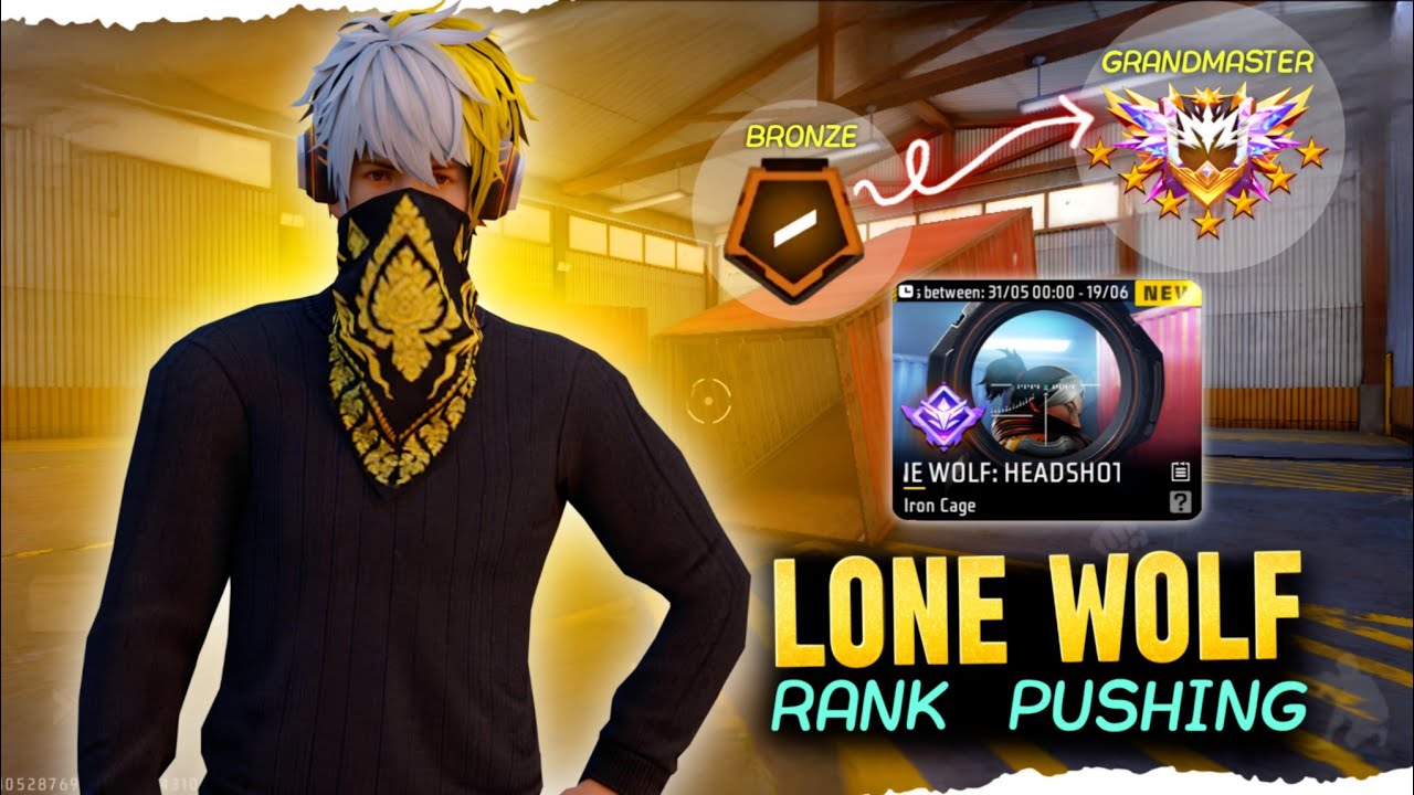 Pushing For Top Rank 🥵 In Hardest Mode - Lone Wolf : Headshot ✅ | New Season | Ep-1 #garenafreefire