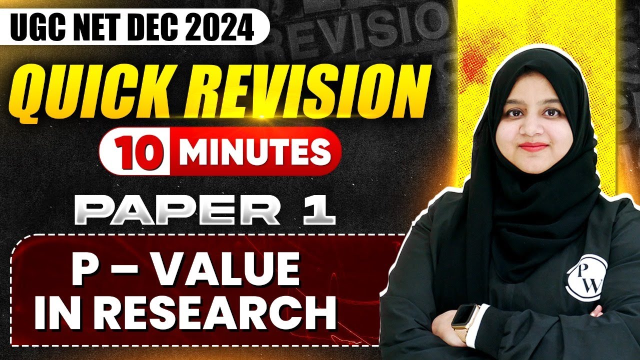 P - Value In Research - Super Tricks | UGC NET Paper 1 | UGC NET Dec 2024 | Gulshan Akhtar Ma'am