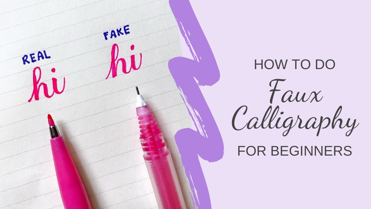 How to Do Faux Calligraphy | Hand Lettering Tutorial for Beginners