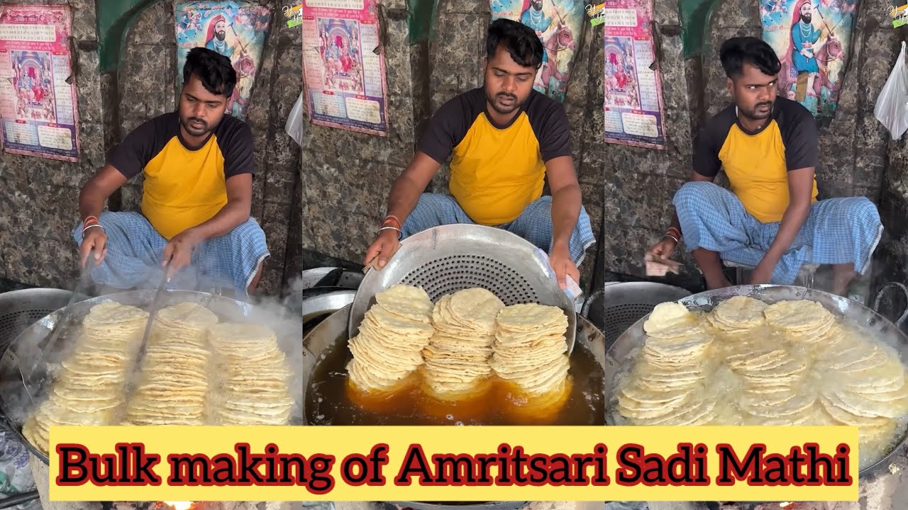 Bulk making of Amritsari Sadi Mathi in Amritsar😍😍 Punjab ki special Mathi🤩🤩