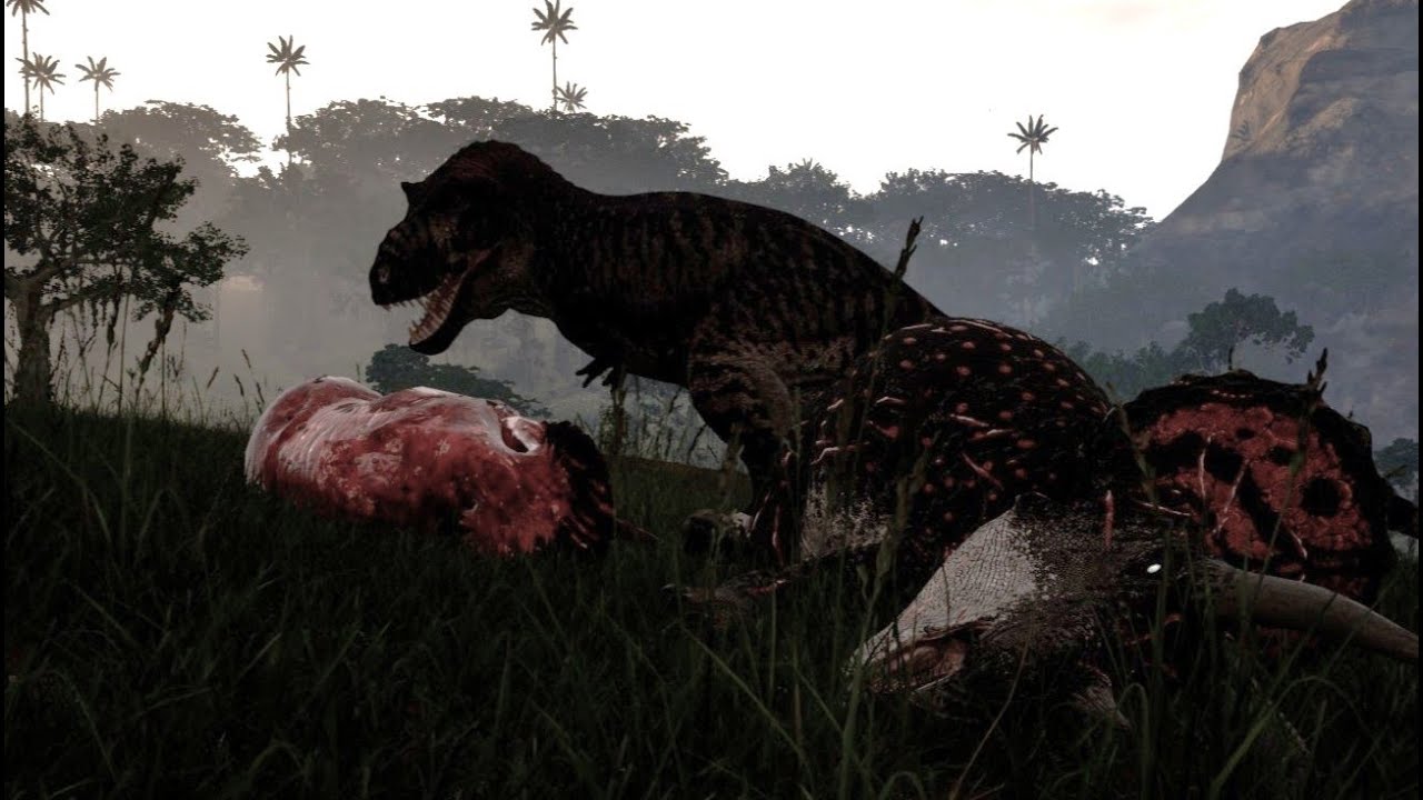 Solo Rex takes on an Adult Trike Herd | The Isle Evrima Gameplay
