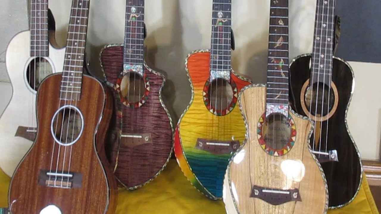 Rich Davis Hricane Ukulele Collection.  Six AMAZING Ukuleles!