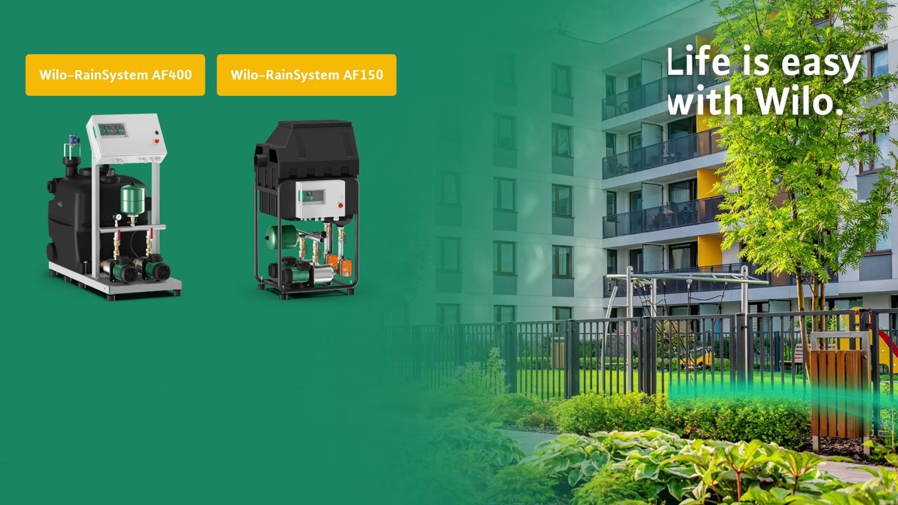 Slim leidingwater besparen met regenwater: Wilo-RainSystem AF 150 en Wilo-RainSystem AF 400