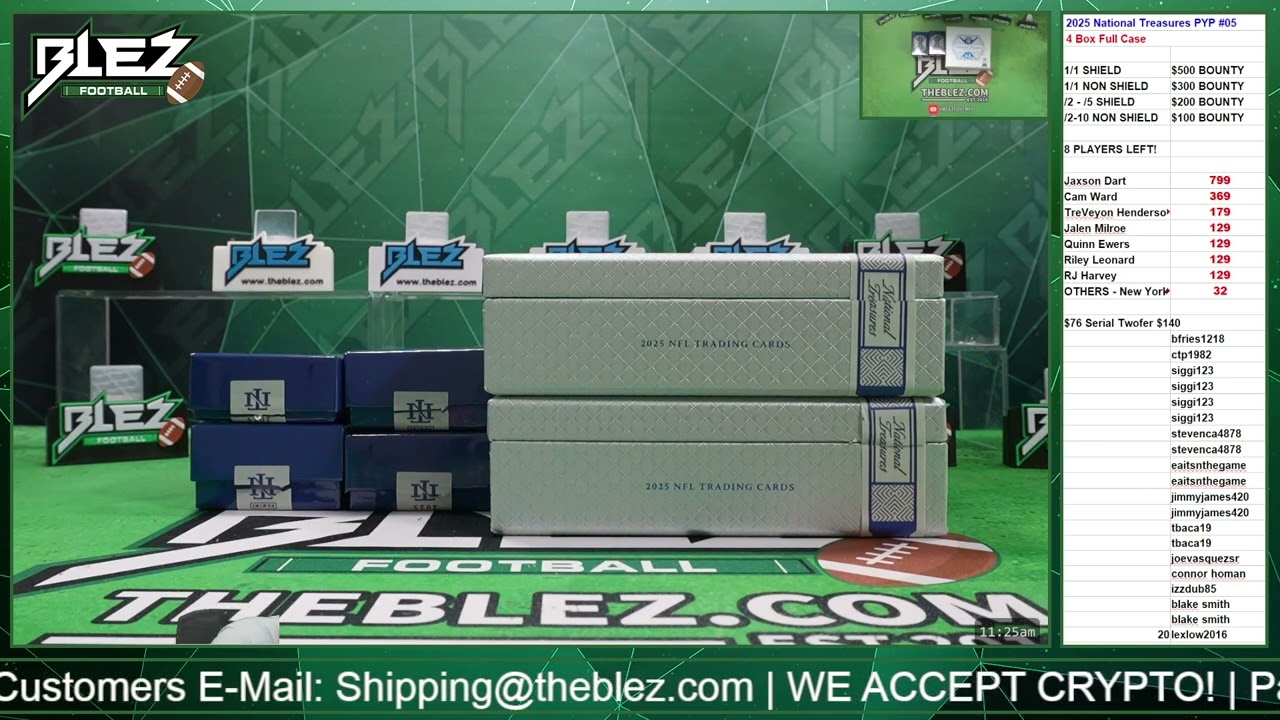 2025 National Treasures PYP #05 4 Box Full Case NFL Pick Your Player Break