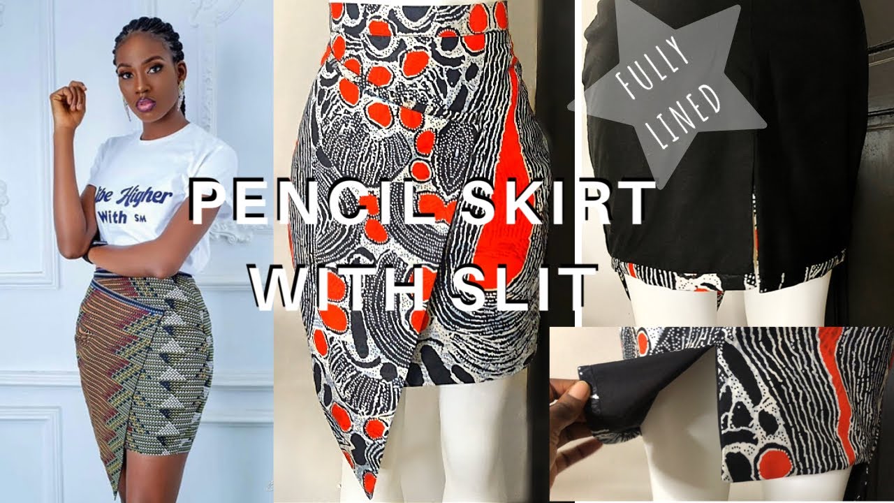 Trendy PENCIL SKIRT with SLIT | Professionally Finished with LINING and BAND | BASIC SKIRT TUTORIAL