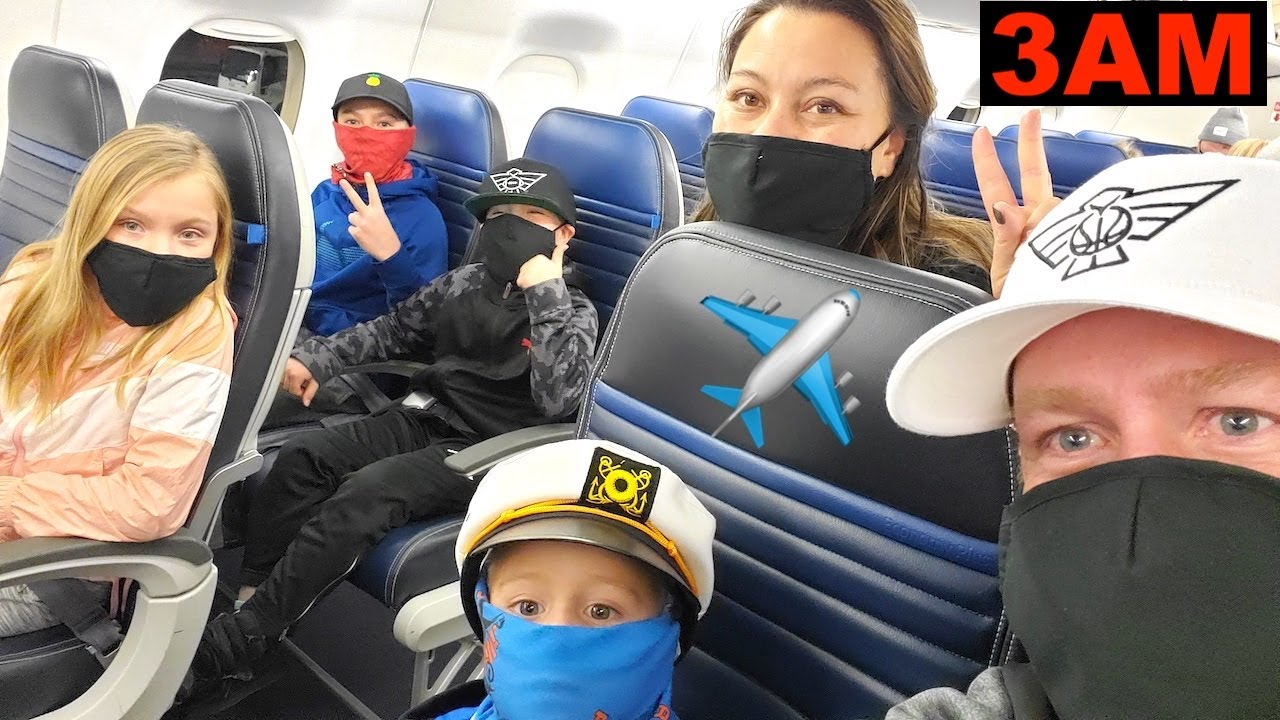 FAMILY OF 6 FIRST TIME FLYING at 3AM!