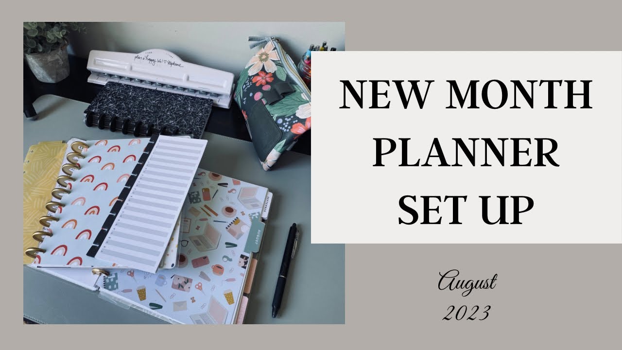 Planner Set Up For A New Month August 2023 // Happy Planner Squad Goals // Frankenplanner