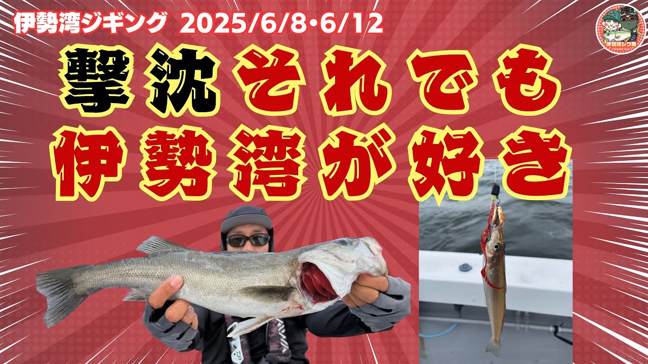 伊勢湾ジギング 2025年6月8日  6月12日　伊勢湾ガチャ失敗　山田とキス　＃伊勢湾ジギング　＃伊勢湾　＃オフショアジギング　＃青物