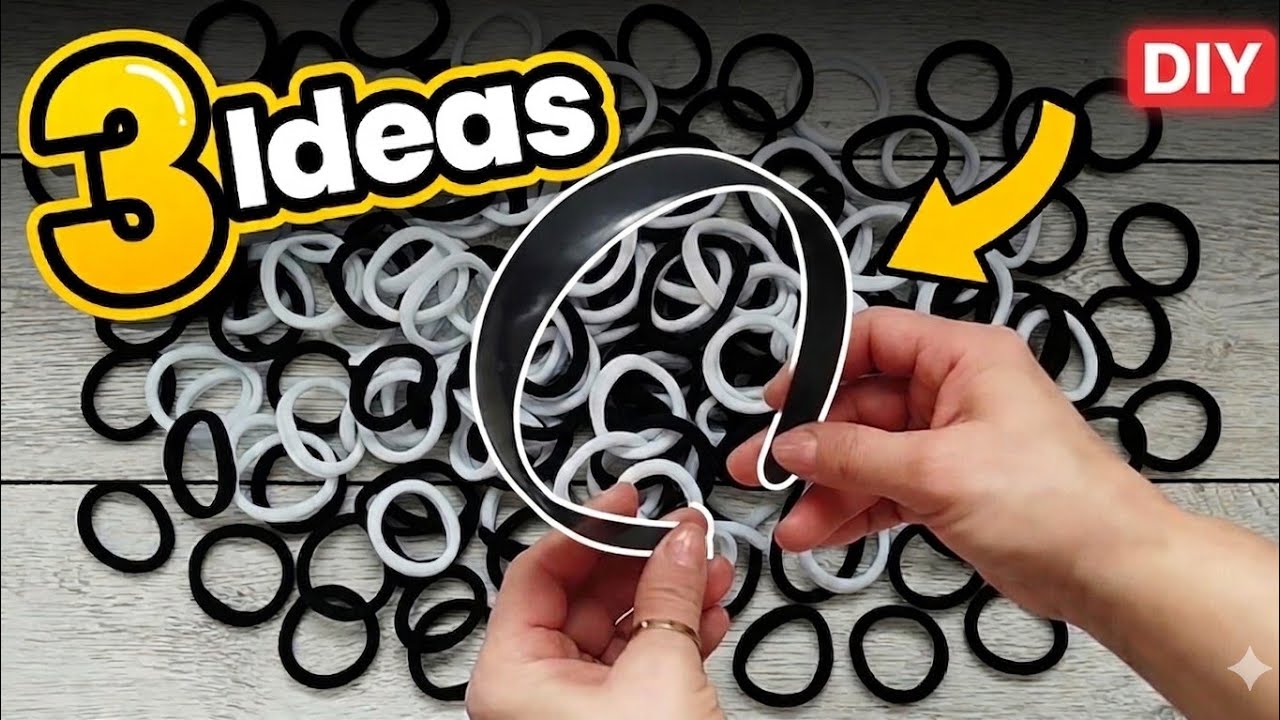 DIY ✨3 Идеи - Как сделать оригинальный ободок для головы! 🖤 Easy Craft Ideas