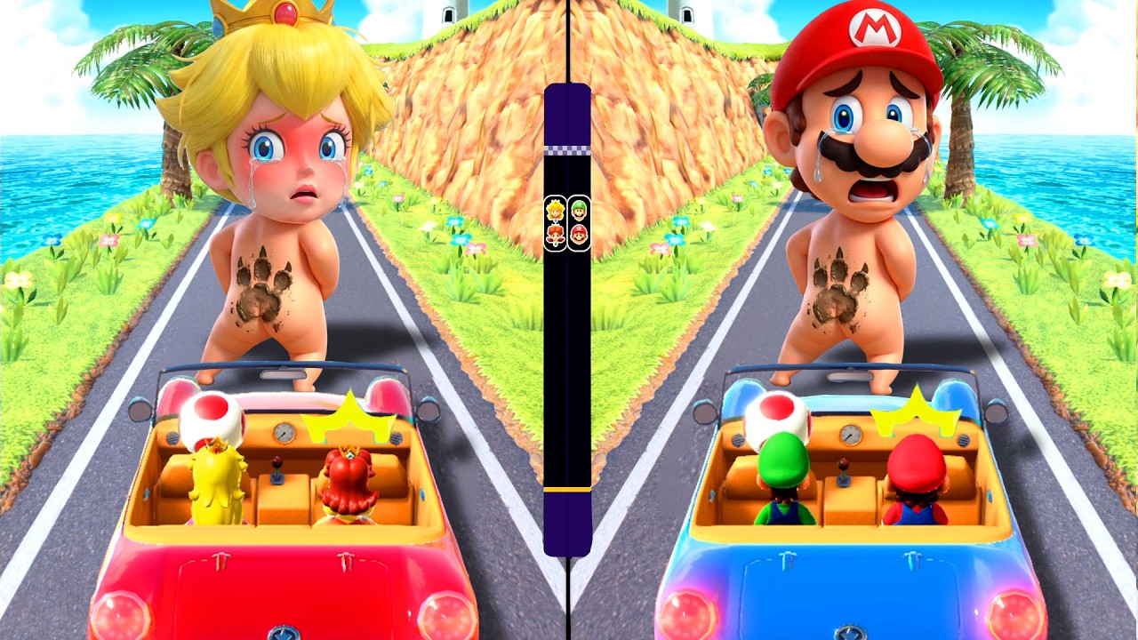 【マリオパーティ スイッチ】ピーチ＆デイジー VS マリオ＆ルイージ！ラッキーチームバトルの勝者は？
