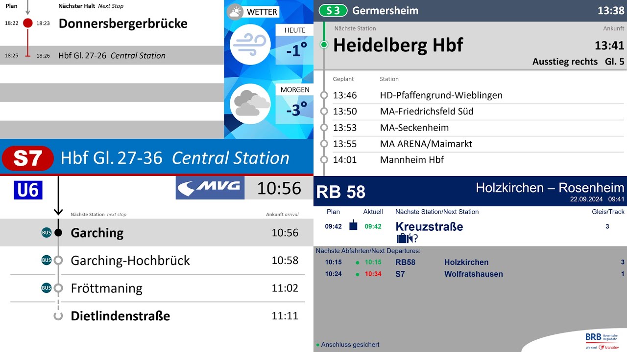 Ansagen Mix #15 mit S-Bahn München, DB Regio, MVG und BRB