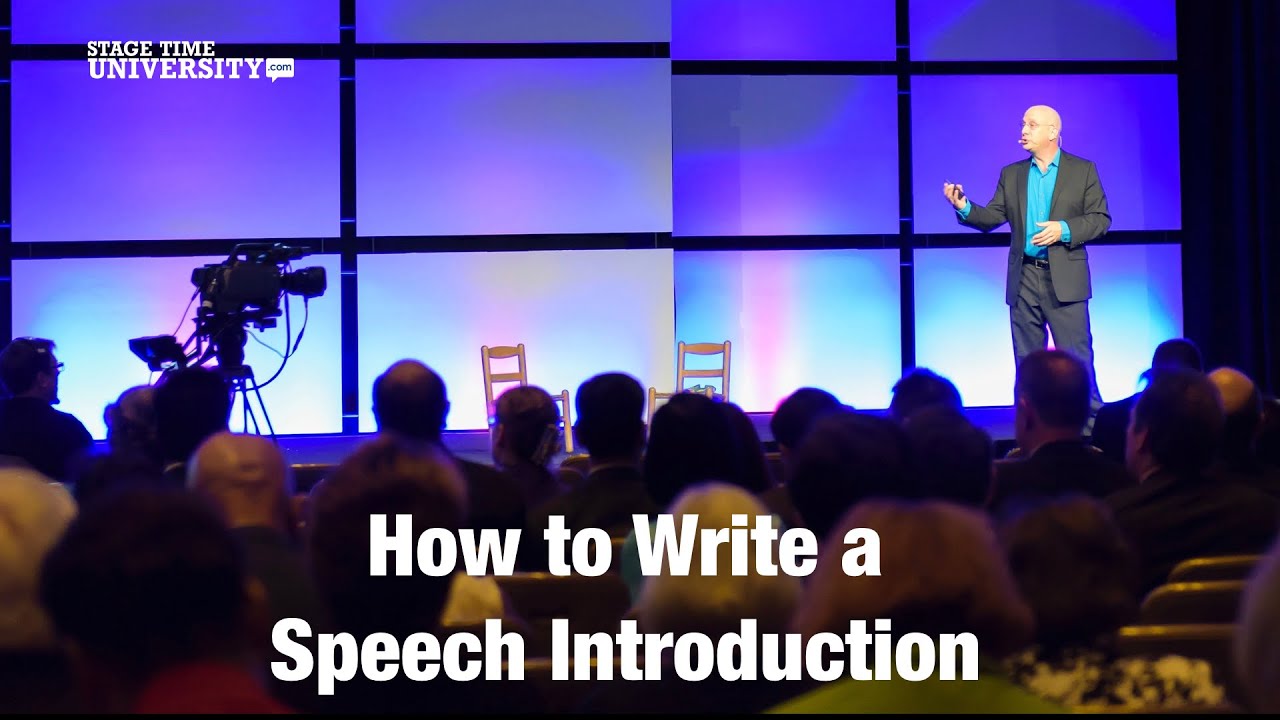How to write a speech introduction? Show me an example