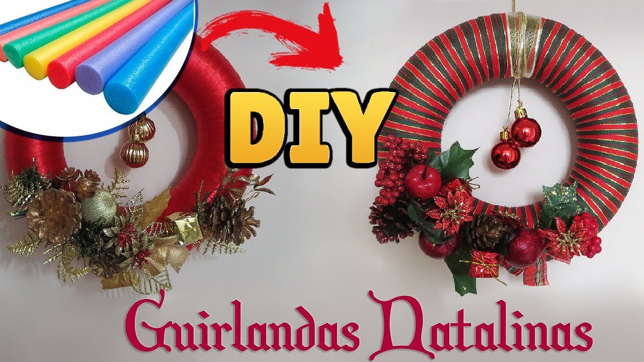 DIY: Como Fazer Guirlandas para o Natal (Usando Boia de Piscina!)