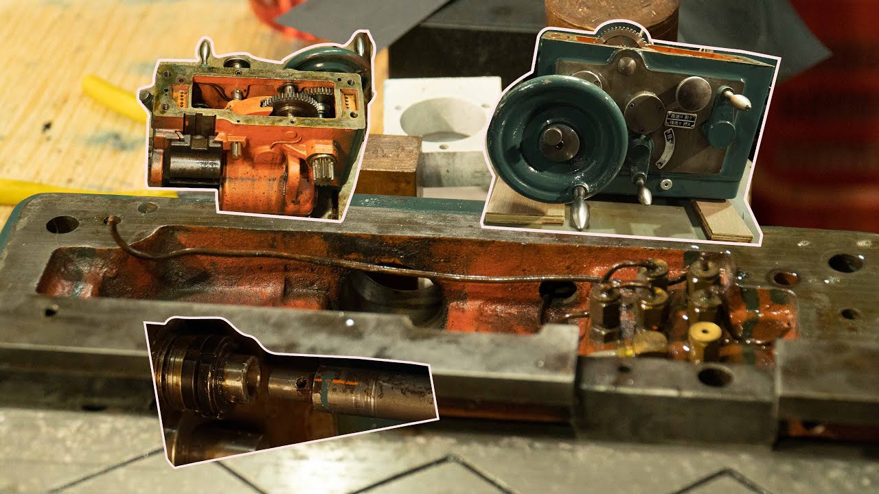 Repair lathe transmission and upgrade lubrication system