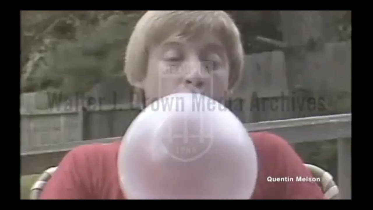 Atlanta Teenager Blows Largest Bubble Gum Bubble Ever Blown (July 25, 1980)