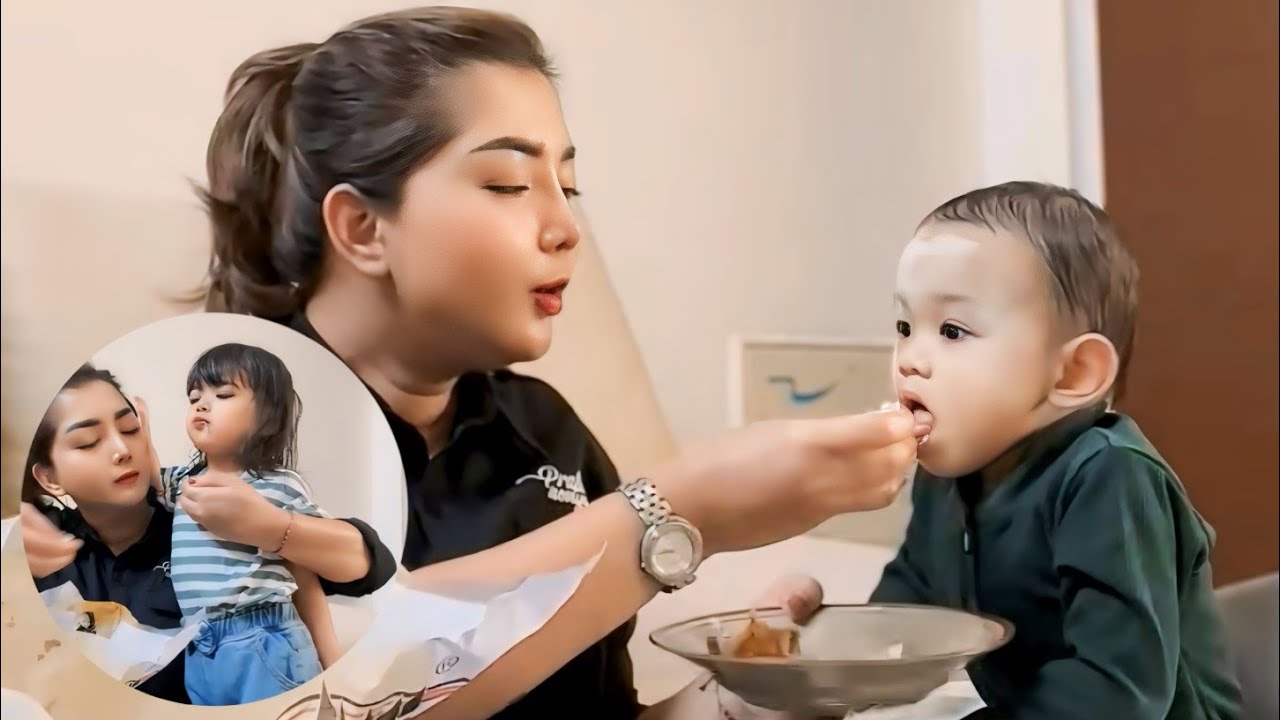 Nayla disuapin makan sama mama Opi, Gemes banget - Pratiwi Noviyanthi 🥰