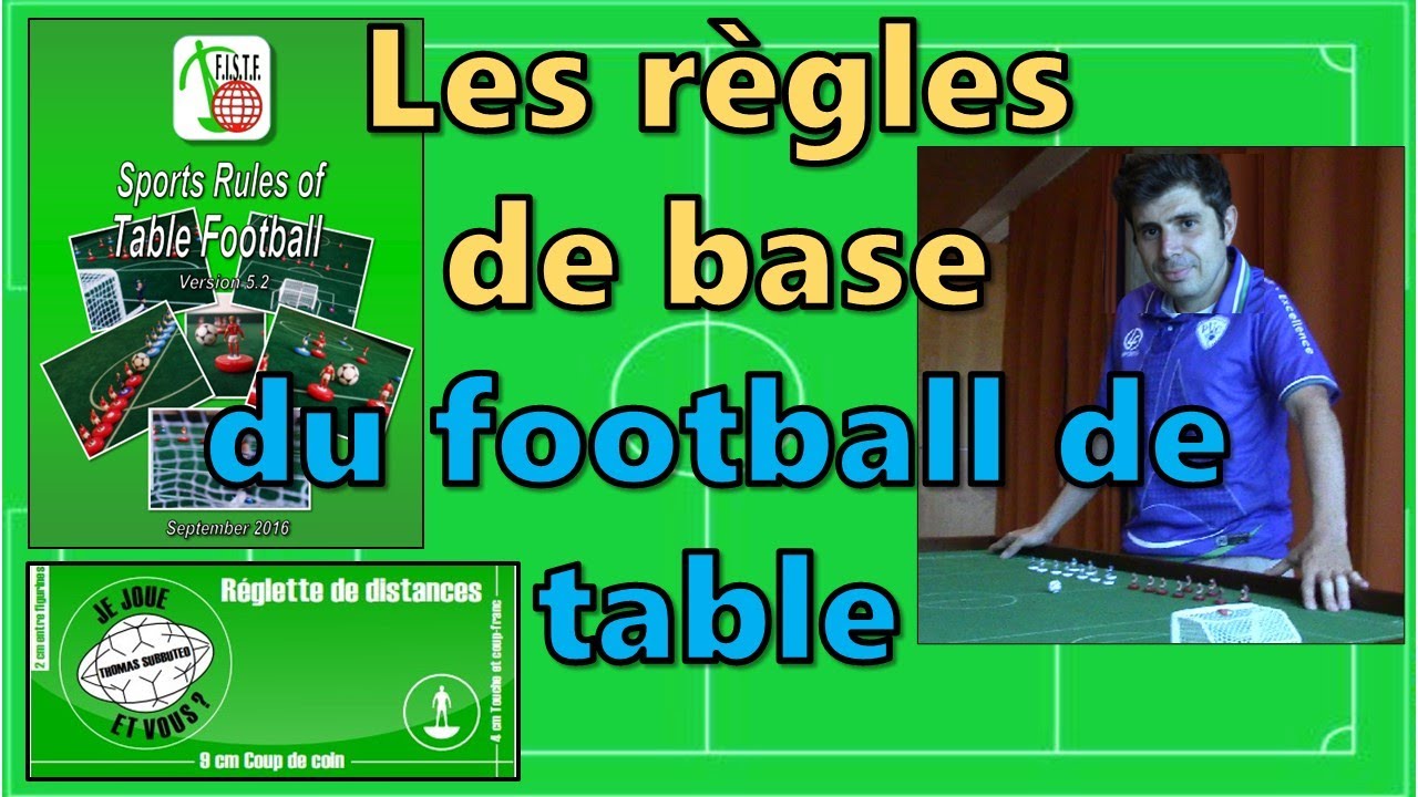 Règles de base du football de table Subbuteo
